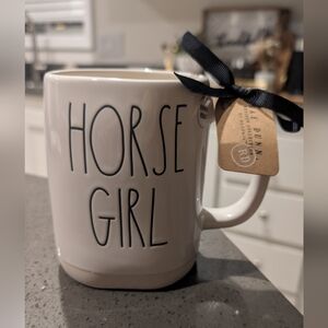 Rae Dunn White 'Horse Girl' Mug